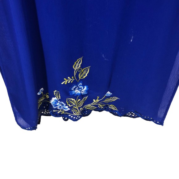 Lapiz Embroidered Maxi Chianese Tunic, Long Sleeve, High Slits, Asian Ao Dai COS - Picture 9 of 9